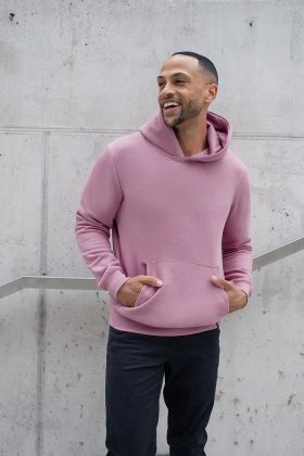 Herren Workwear Sweat Hoodie Soft-Face, aus nachhaltigem Material dunkelrosa