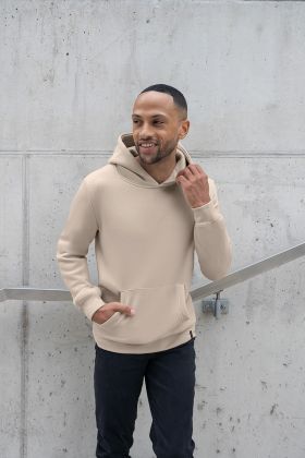 Herren Workwear Sweat Hoodie Soft-Face, aus nachhaltigem Material sand