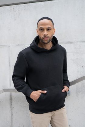 Herren Workwear Sweat Hoodie Soft-Face, aus nachhaltigem Material schwarz