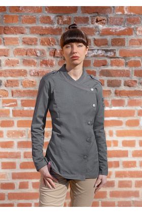 Langarm Damenkochjacke Denim-Style ROCK CHEF®-Stage2 vintage black