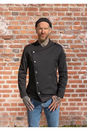 Langarm Herrenkochjacke ROCK CHEF®-Stage2 schwarz
