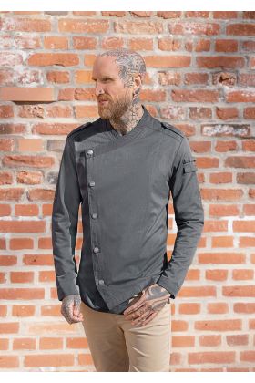 Langarm Herrenkochjacke Denim-Style ROCK CHEF®-Stage2 vintage black