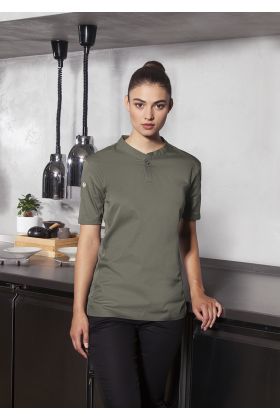 Kurzarm Damen-Arbeitsshirt Performance salbei