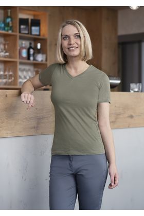 Damen Workwear T-Shirt Casual-Flair, aus nachhaltigem Material salbei
