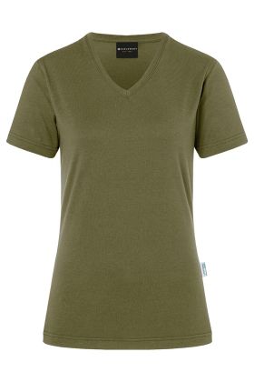 Damen Workwear T-Shirt Casual-Flair, aus nachhaltigem Material moosgrün