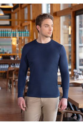 Langarm Herren Workwear Shirt Casual-Flair marine