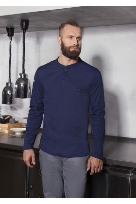 Langarm Arbeitsshirt Performance marine