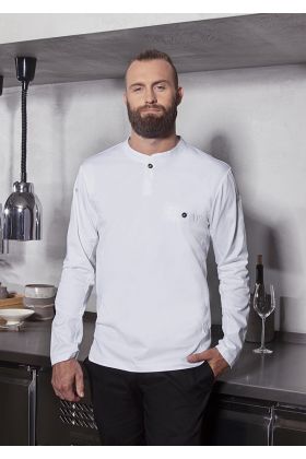 Langarm Arbeitsshirt Performance weiß