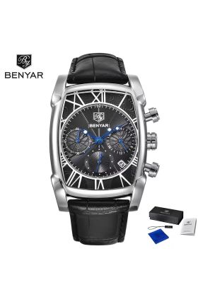 Herren-Armbanduhr Chronograph Executive Tonneau Black