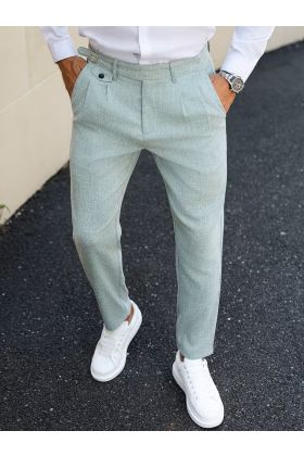 Herren-Stoffhose Elias, Slim Fit Leinenoptik