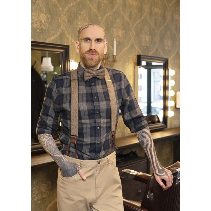 Hosenträger Urban-Herringbone hellbraun