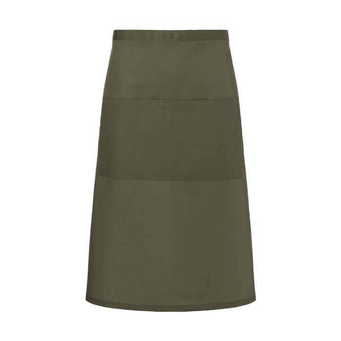 XXL-Bistroschürze Basic in Übergröße mit Tasche moosgrün