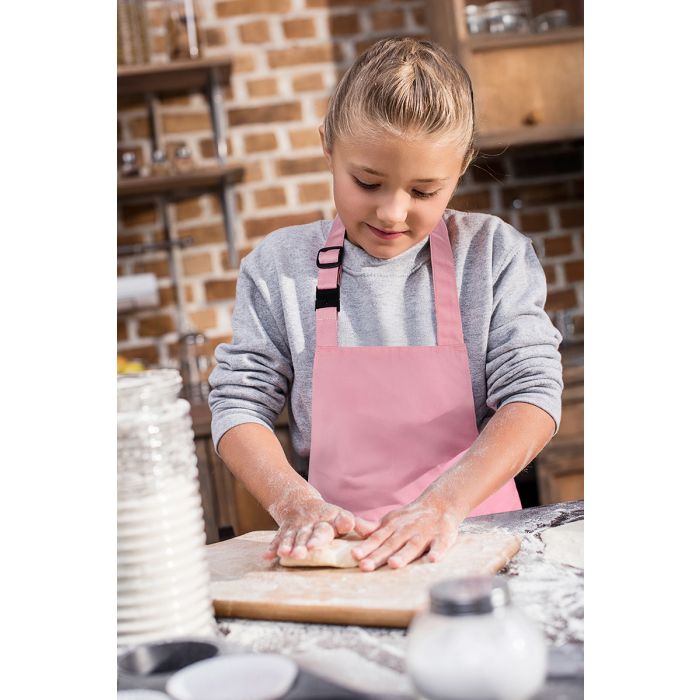 Kinderlatzschürze Basic mit Schnalle rosa