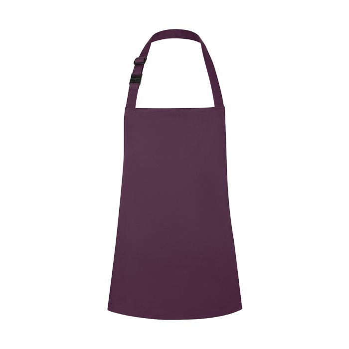 Kinderlatzschürze Basic mit Schnalle aubergine