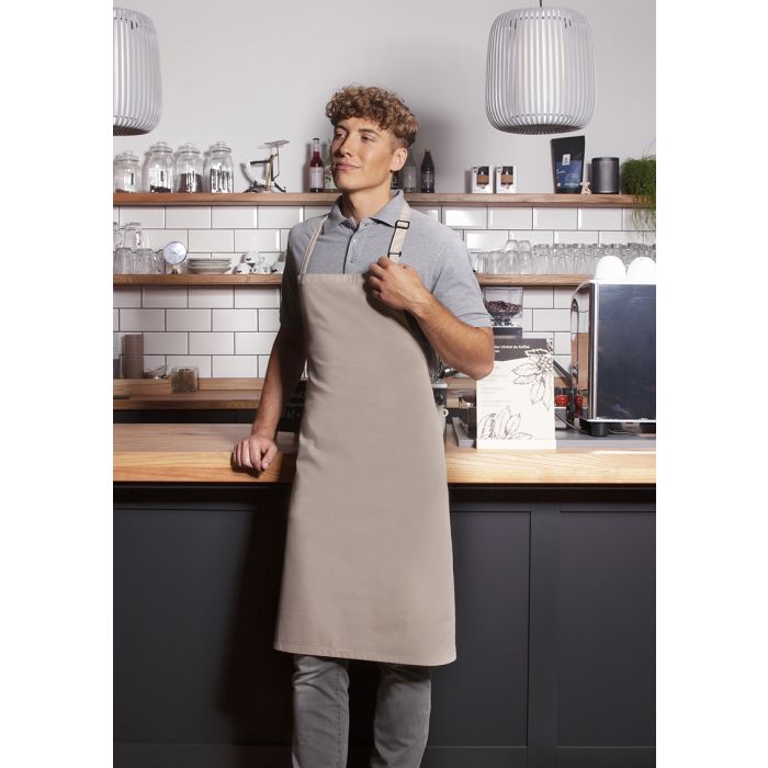 Latzschürze Basic mit Schnalle sand