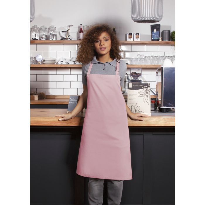 Latzschürze Basic mit Schnalle rosa
