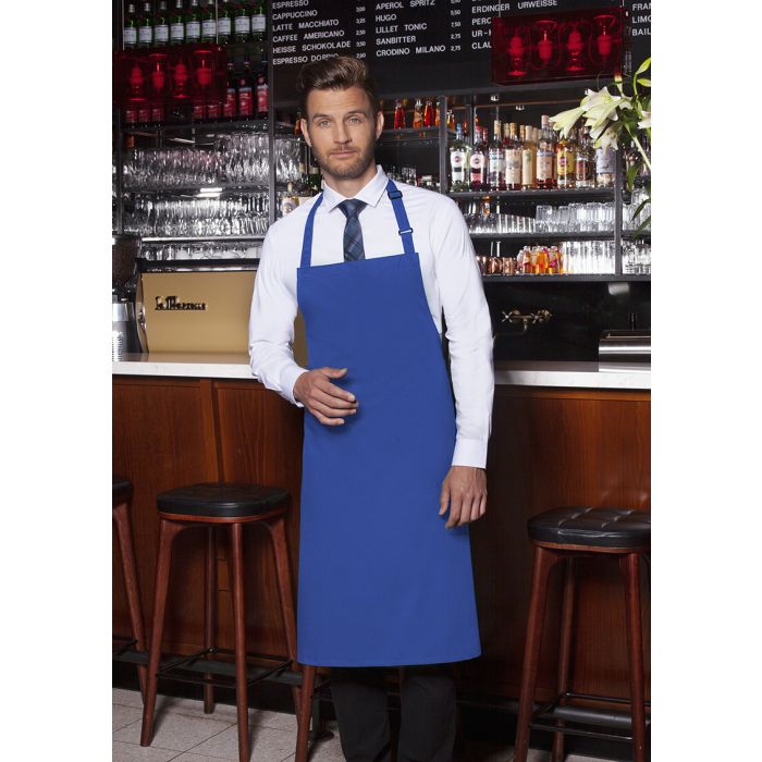 Latzschürze Basic mit Schnalle blau