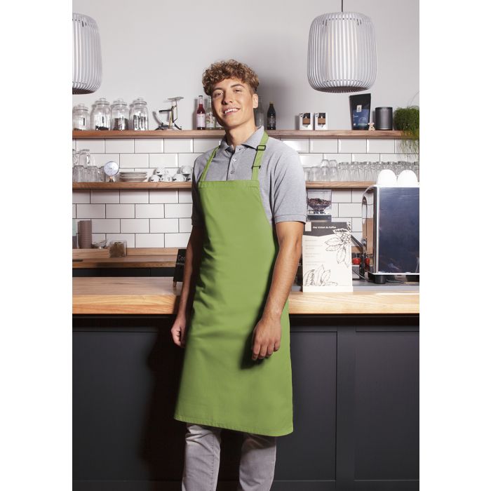 Latzschürze Basic mit Schnalle limette