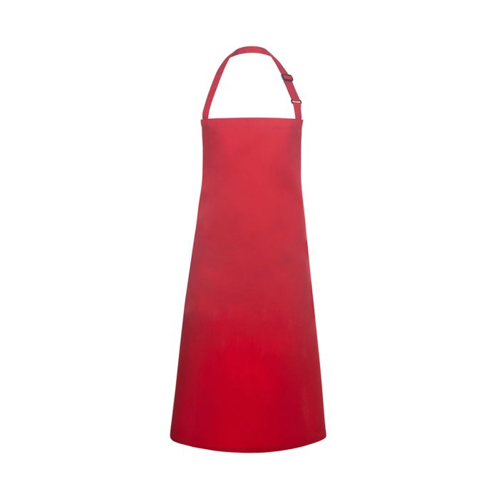 Wasserabweisende Latzschürze Basic mit Schnalle rot
