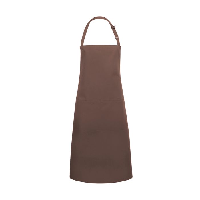 XXL-Latzschürze Basic in Übergröße mit Schnalle und Tasche hellbraun