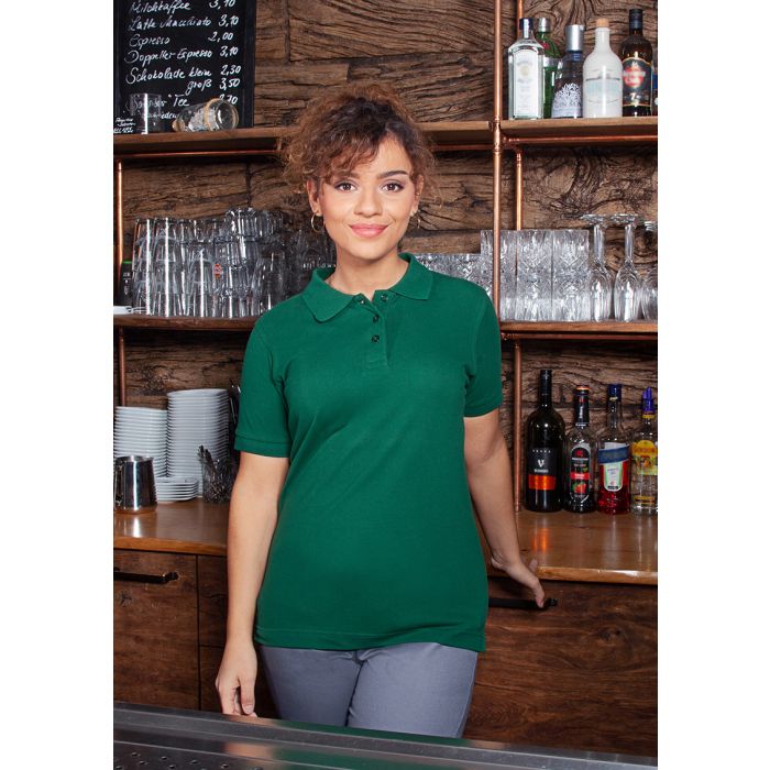 Damen Workwear Poloshirt Basic waldgrün