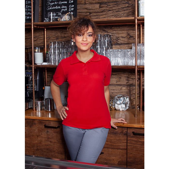 Damen Workwear Poloshirt Basic rot
