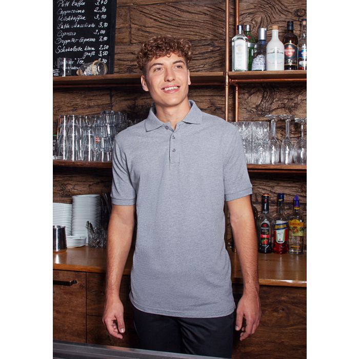 Herren Workwear Poloshirt Basic hellgrau