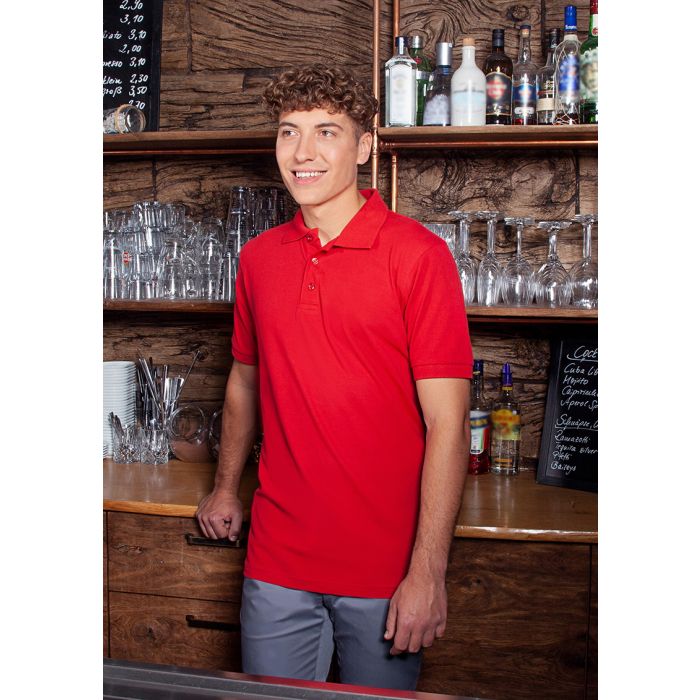 Herren Workwear Poloshirt Basic rot
