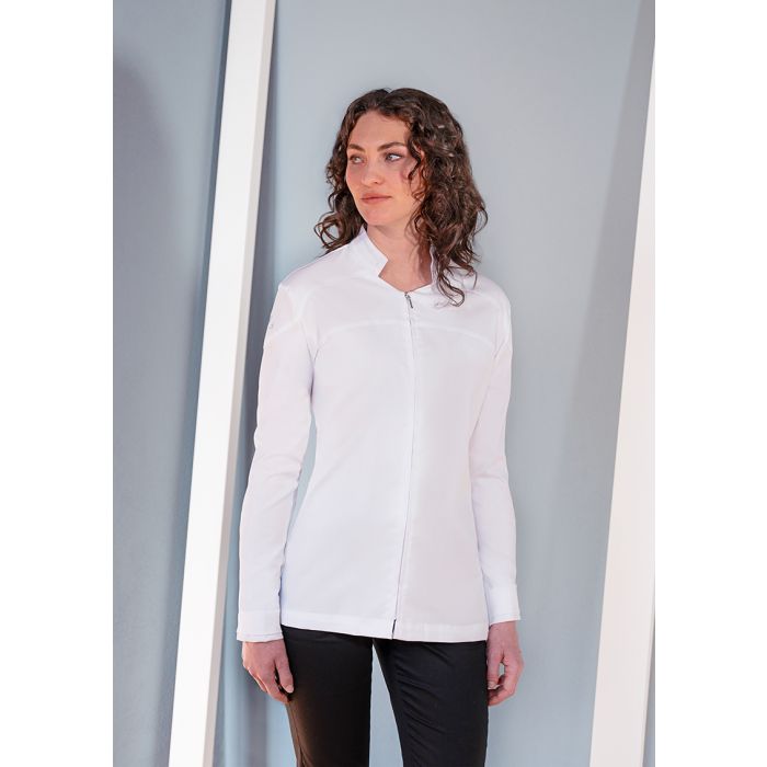 Langarm Damenkochjacke DIAMOND CUT® Excellence weiß