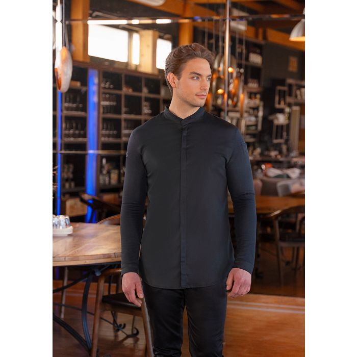 Langarm Herrenkochjacke DIAMOND CUT® Avantgarde schwarz