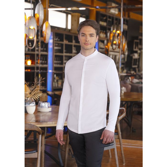 Langarm Herrenkochjacke DIAMOND CUT® Avantgarde weiß