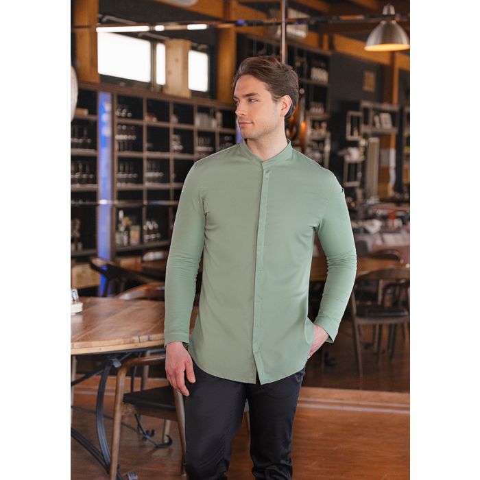 Langarm Herrenkochjacke DIAMOND CUT® Avantgarde pastellgrün