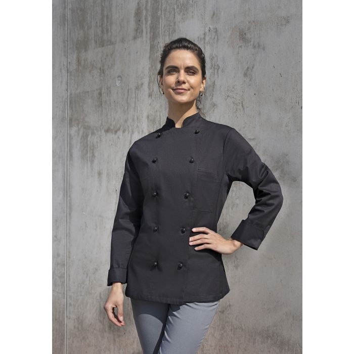 Damenkochjacke Agathe schwarz