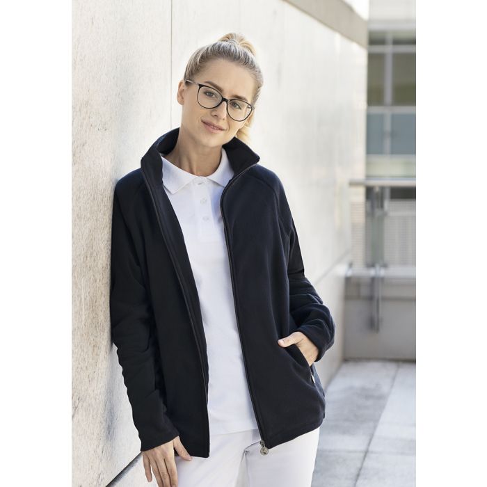 Damen Workwear Fleecejacke Warm-Up, aus nachhaltigem Material marine