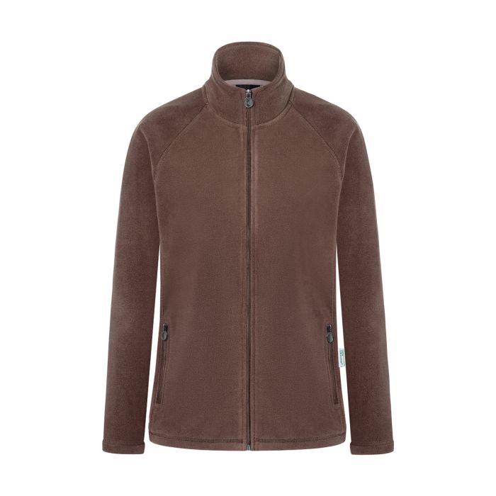 Damen Workwear Fleecejacke Warm-Up, aus nachhaltigem Material hellbraun