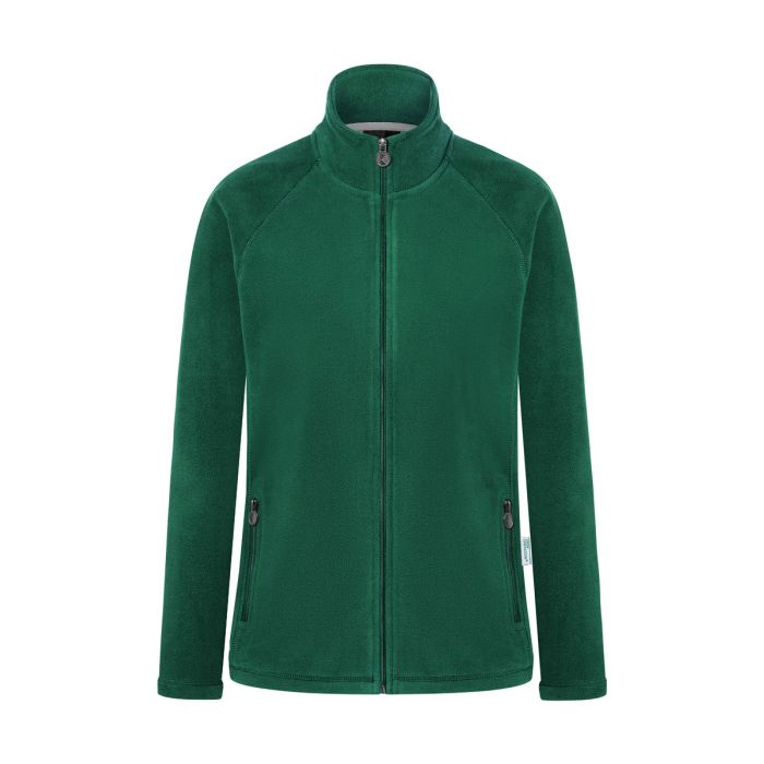 Damen Workwear Fleecejacke Warm-Up, aus nachhaltigem Material waldgrün