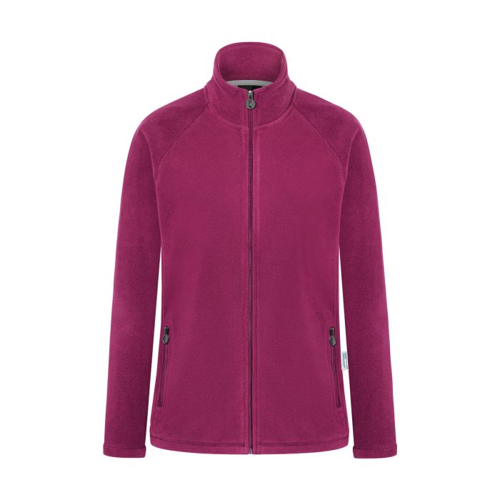 Damen Workwear Fleecejacke Warm-Up, aus nachhaltigem Material fuchsia