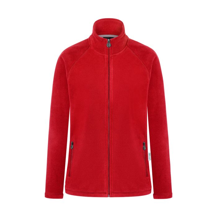 Damen Workwear Fleecejacke Warm-Up, aus nachhaltigem Material rot