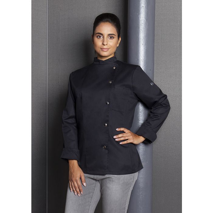 Damenkochjacke Larissa schwarz