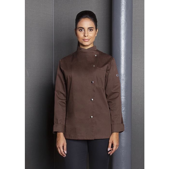 Damenkochjacke Larissa hellbraun