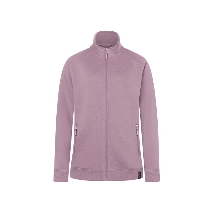 Damen Workwear Sweatjacke Soft-Face, aus nachhaltigem Material dunkelrosa