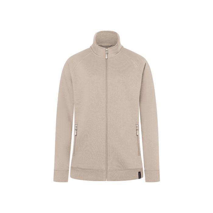 Damen Workwear Sweatjacke Soft-Face, aus nachhaltigem Material sand