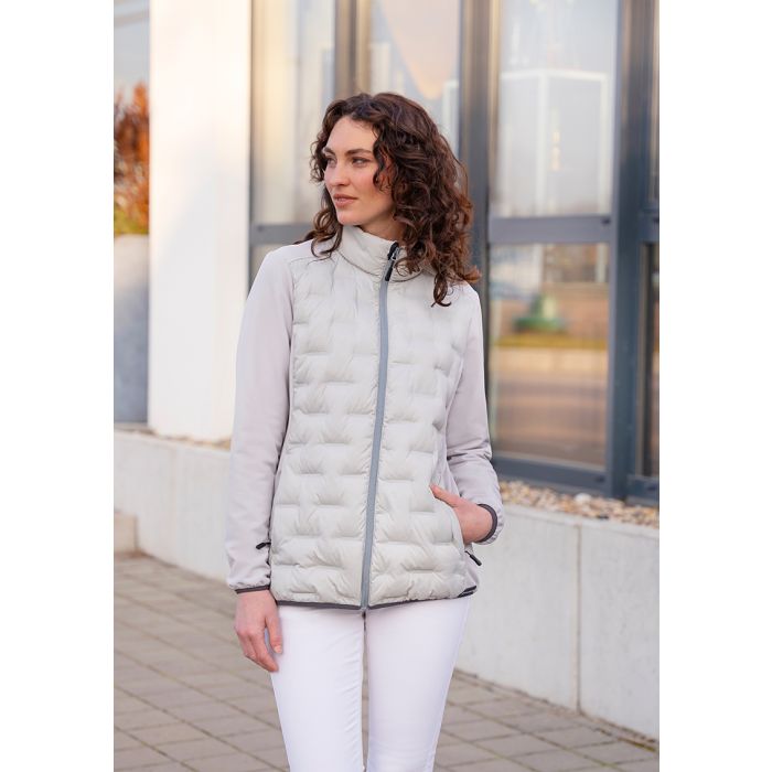Damen Hybrid-Jacke  Outdoor-Pro, aus nachhaltigem Material hellgrau