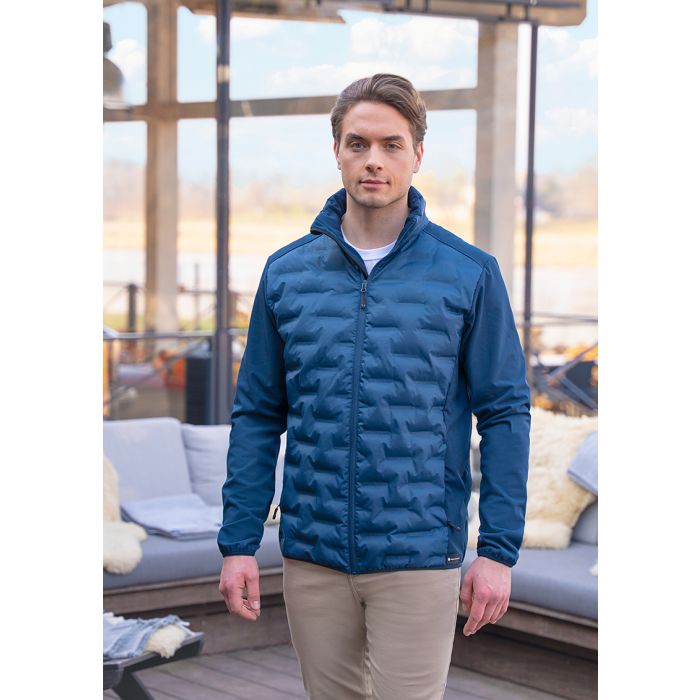 Herren Hybrid-Jacke  Outdoor-Pro, aus nachhaltigem Material marine