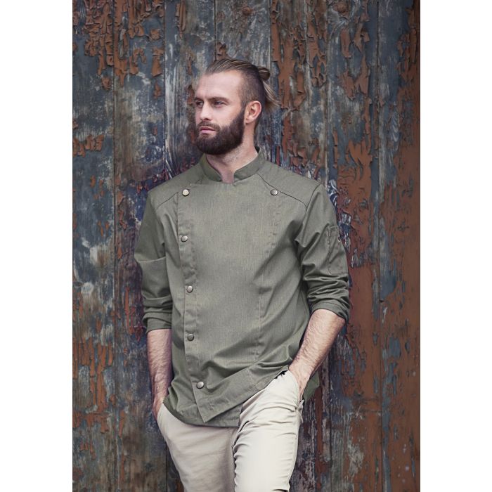 Kochjacke Jeans-Style vintage moss green