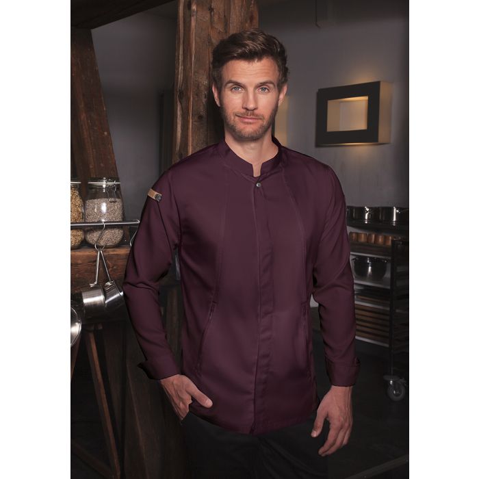 Kochjacke Green-Generation, aus nachhaltigem Material aubergine