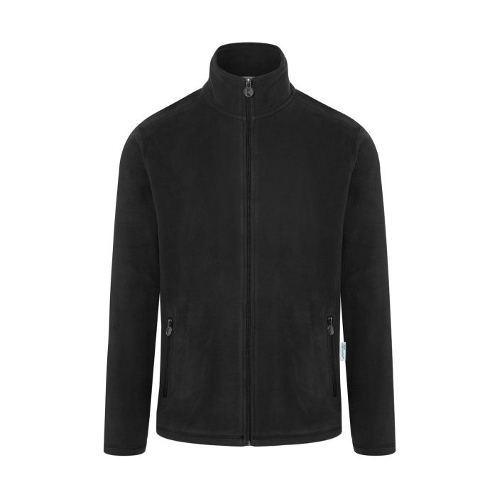 Herren Workwear Fleecejacke Warm-Up, aus nachhaltigem Material schwarz