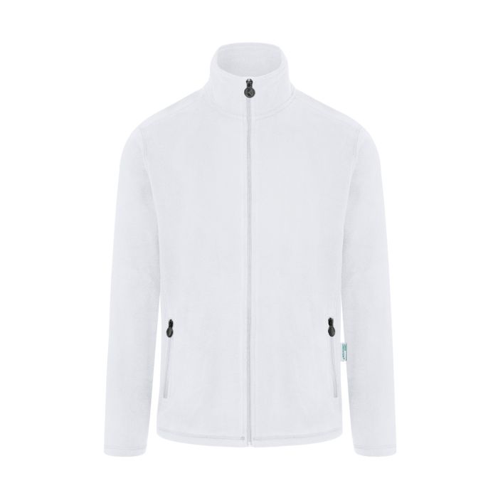 Herren Workwear Fleecejacke Warm-Up, aus nachhaltigem Material weiß