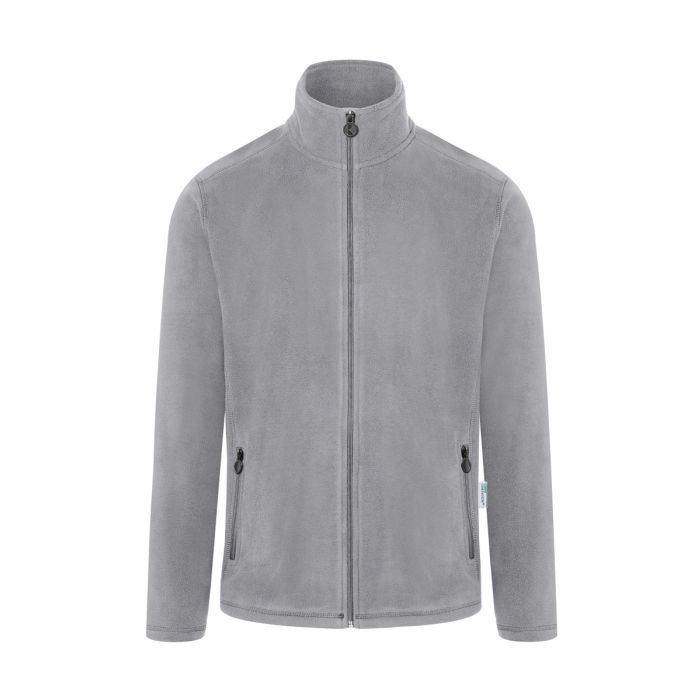 Herren Workwear Fleecejacke Warm-Up, aus nachhaltigem Material platingrau