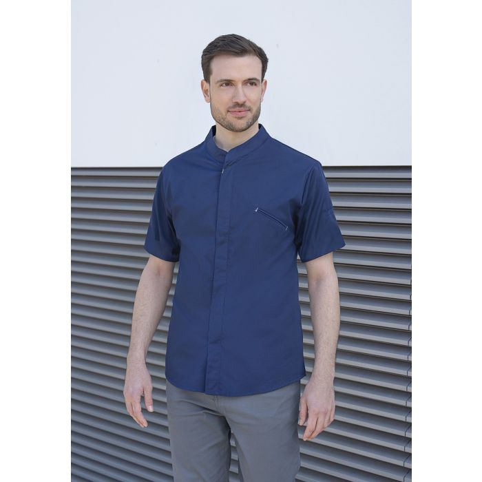 Kurzarm Kochjacke Modern-Touch marine